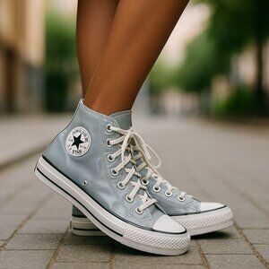 Converse Chuck Taylor All Star Metallic Size 5.5 Canvas Womens Granite